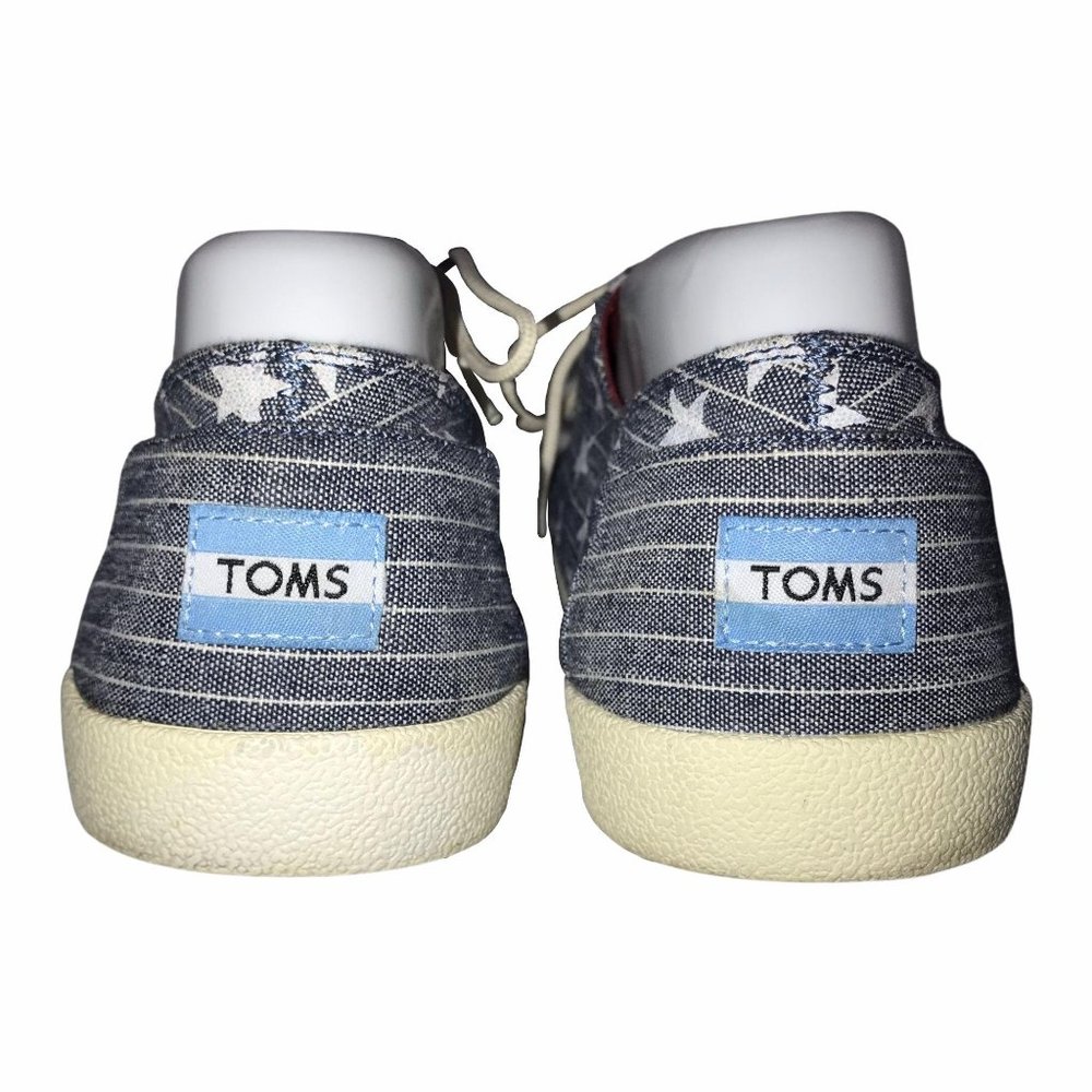 Toms Stars & Stripes Patriotic Canvas Sneakers 11 - Picture 7 of 9